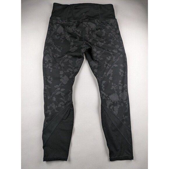 Athleta Reflective Floral Black Leggings Large - Picture 12 of 12